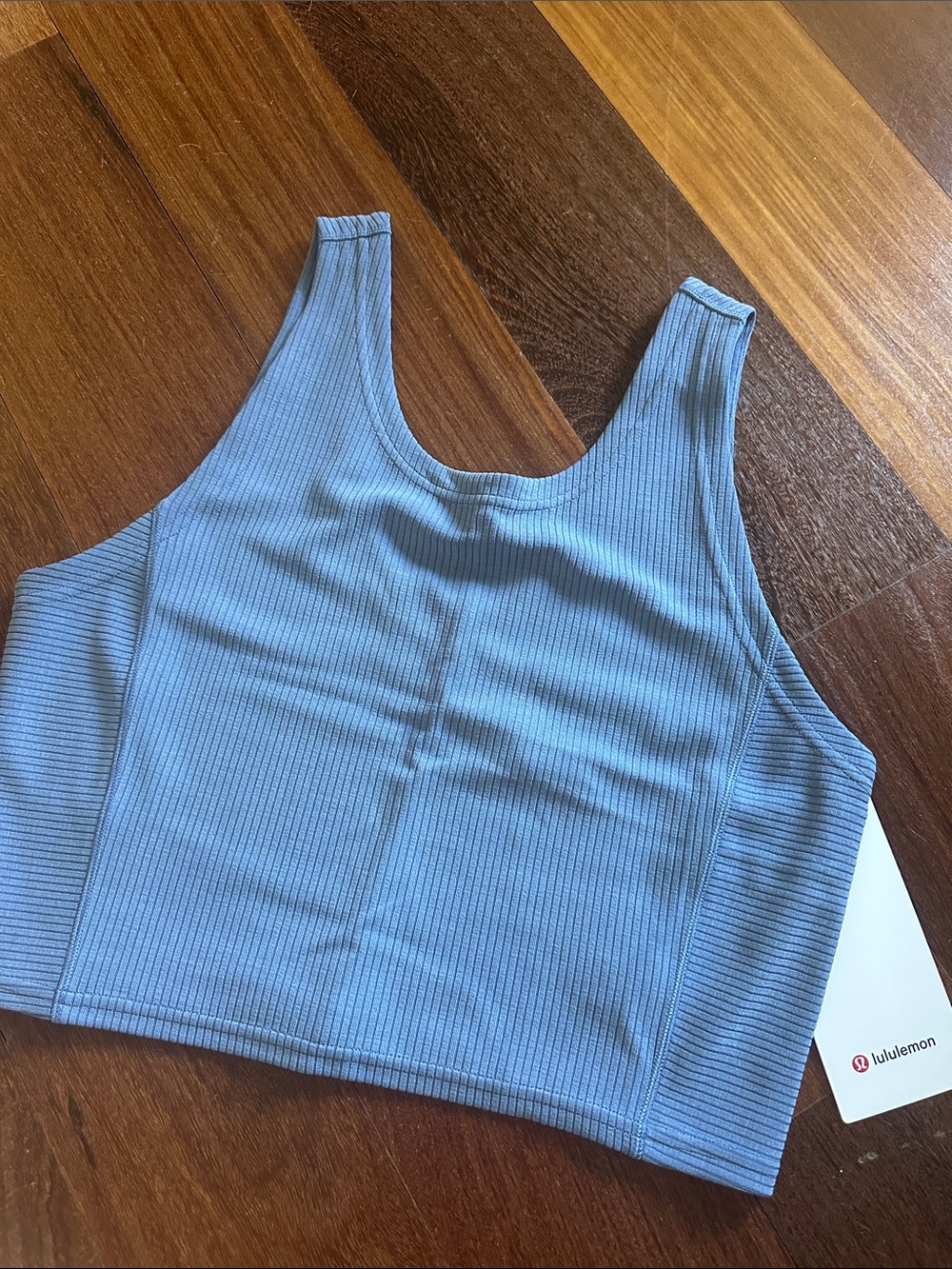 lululemon Ribbed softstrwam Cropped Tank - Light Blue